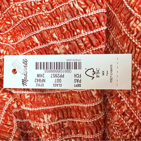 Madewell Plus Lucie Smocked Peplum Top in Piazza Floral NWT 24W - Picture 10 of 12